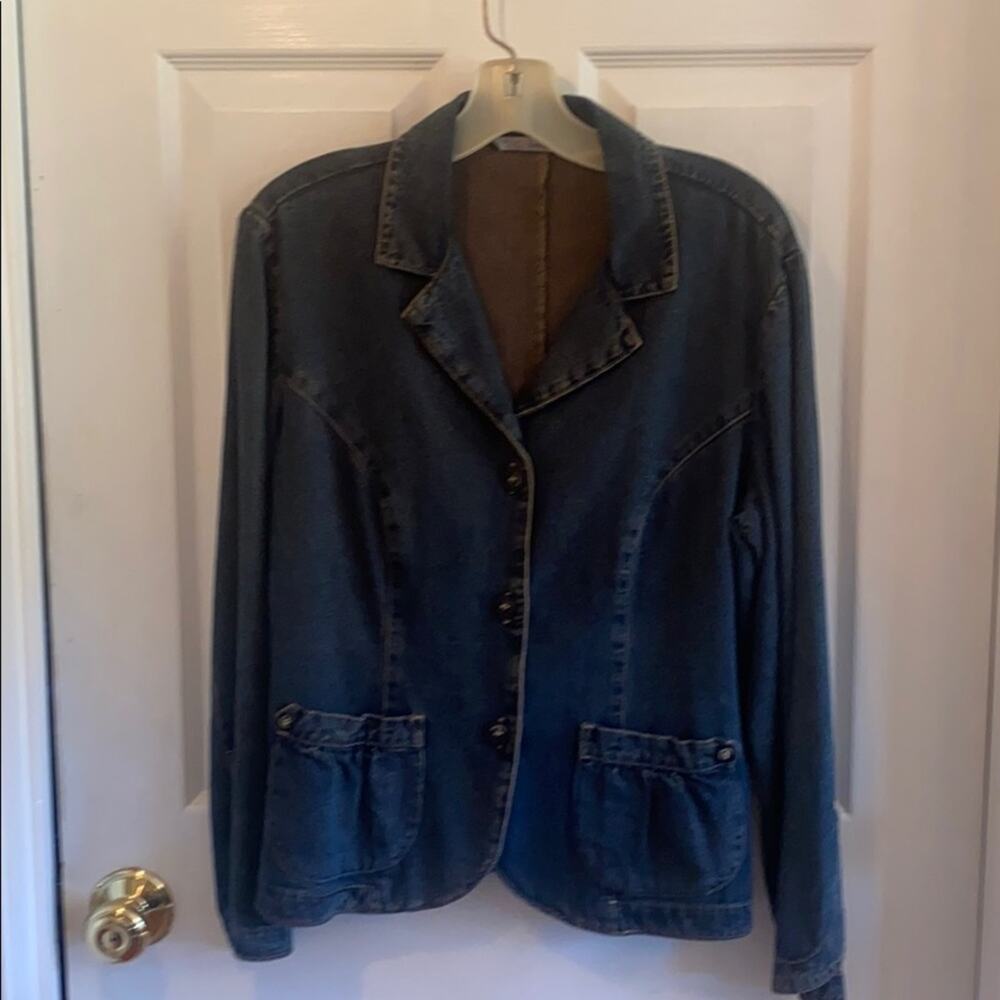 Two Star Dog TSD M denim button down jacket.